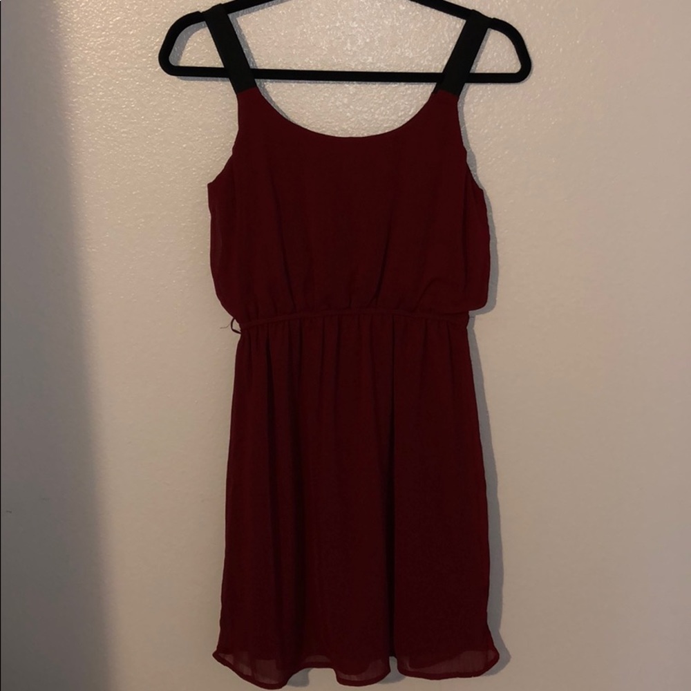 Wine red dress